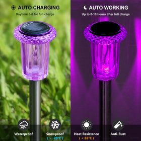 Diamond-pattern acrylic shade on DenicMic solar lights providing even illumination