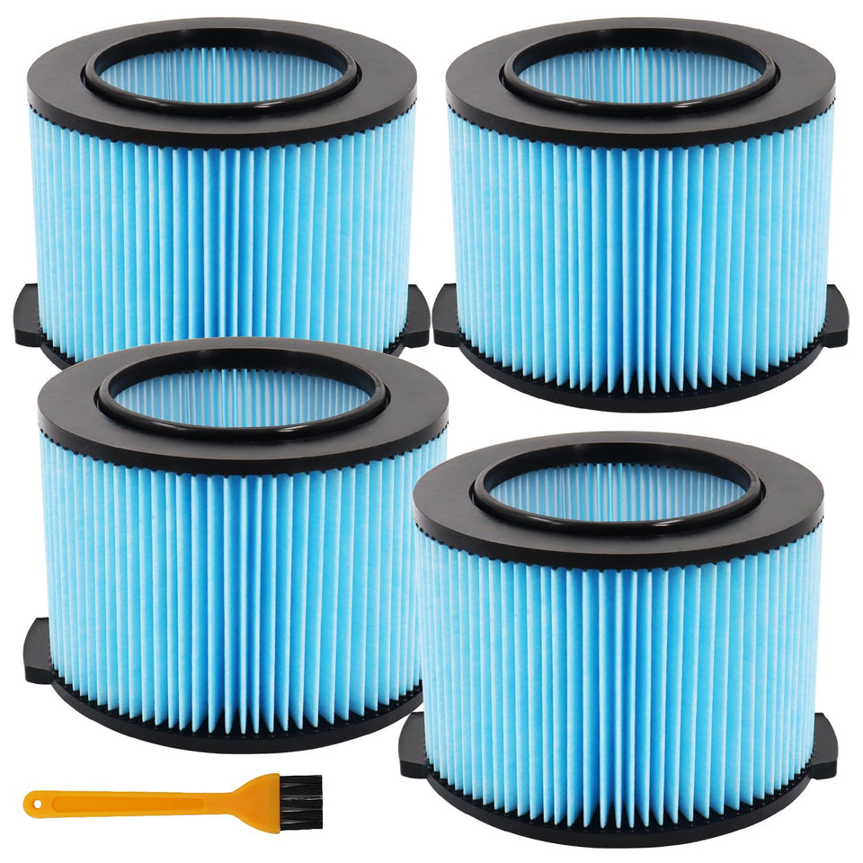 Dentego VF3500 four-pack filters keep compatible shop vacuums running cleanly.