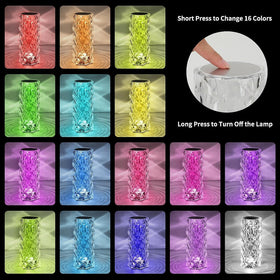 Deogos rose wave lamp with remote touch for easy color changes