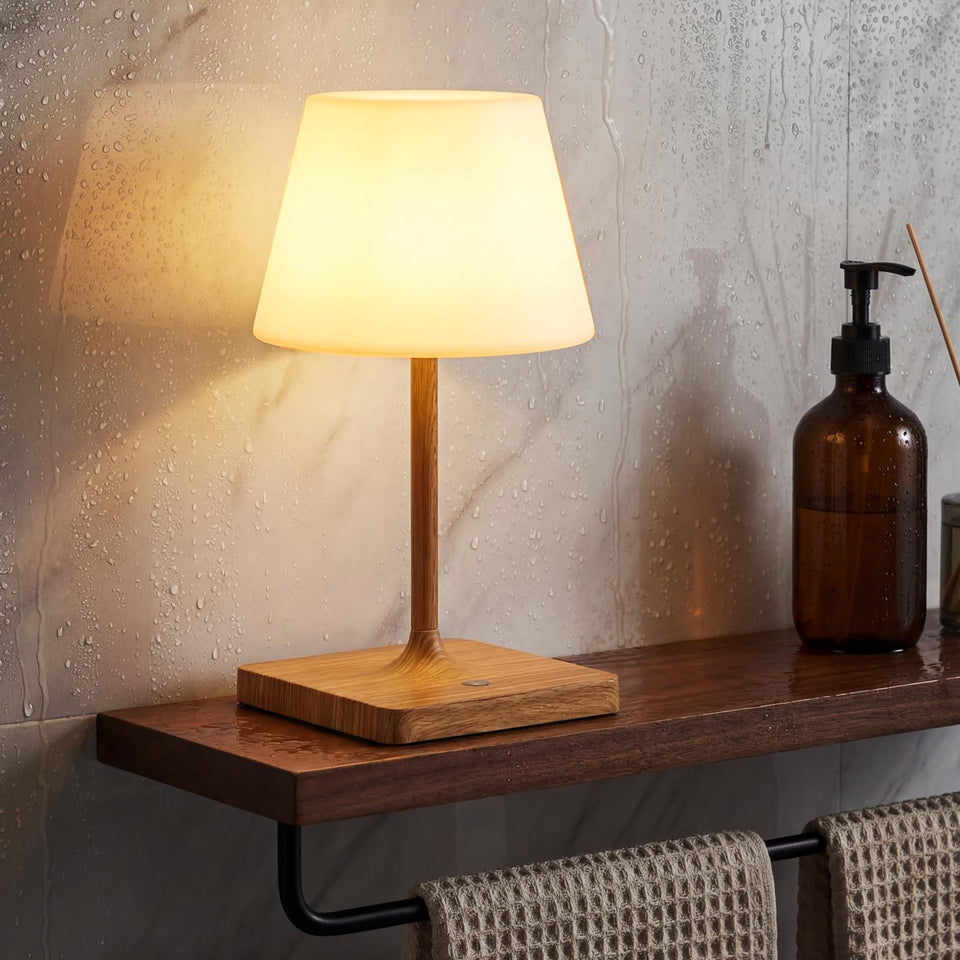 Deogos Shower Lamp Waterproof, safe for bathroom and outdoor use with splash protection