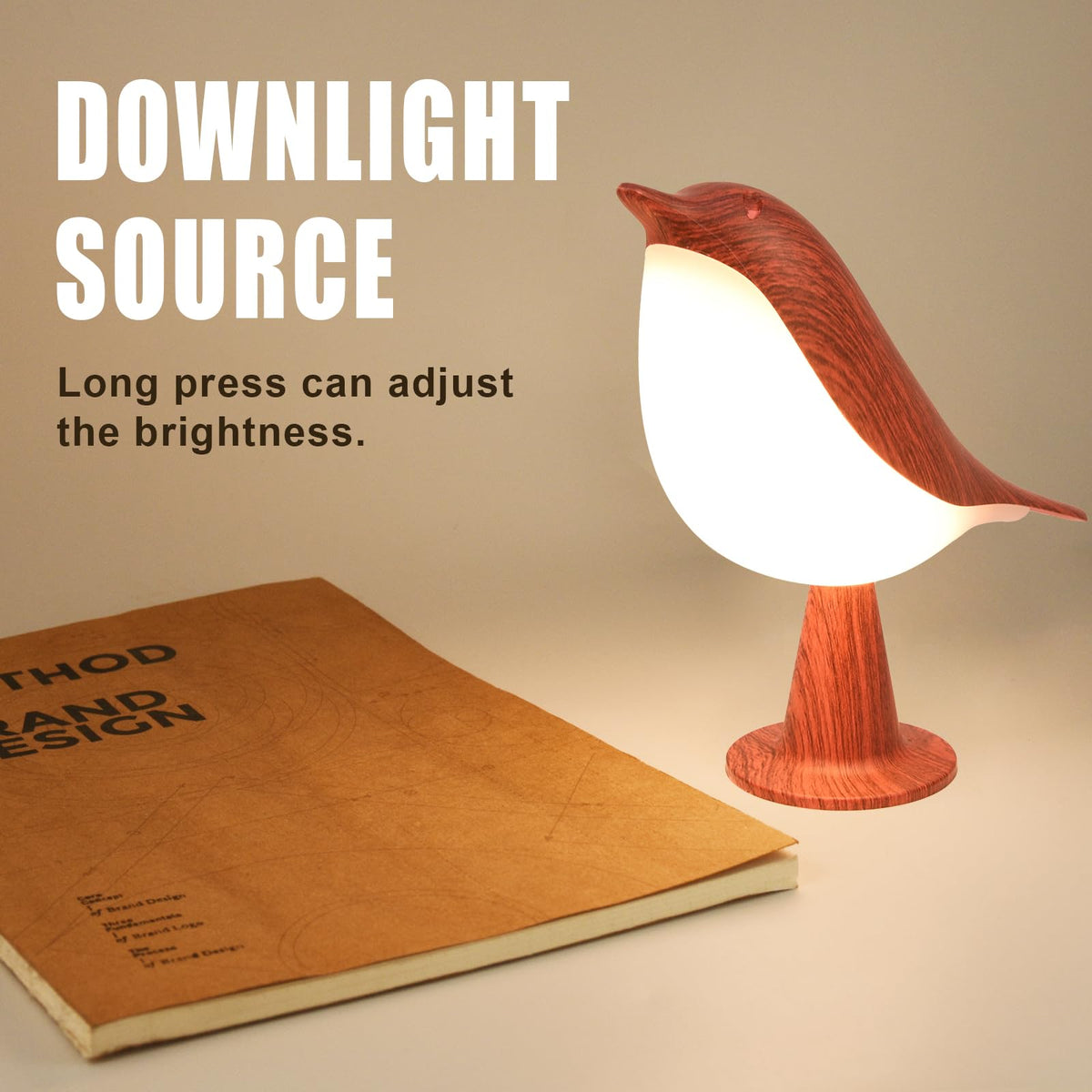 Deogos small desk lamp detachable bird allows flexible hanging or placement
