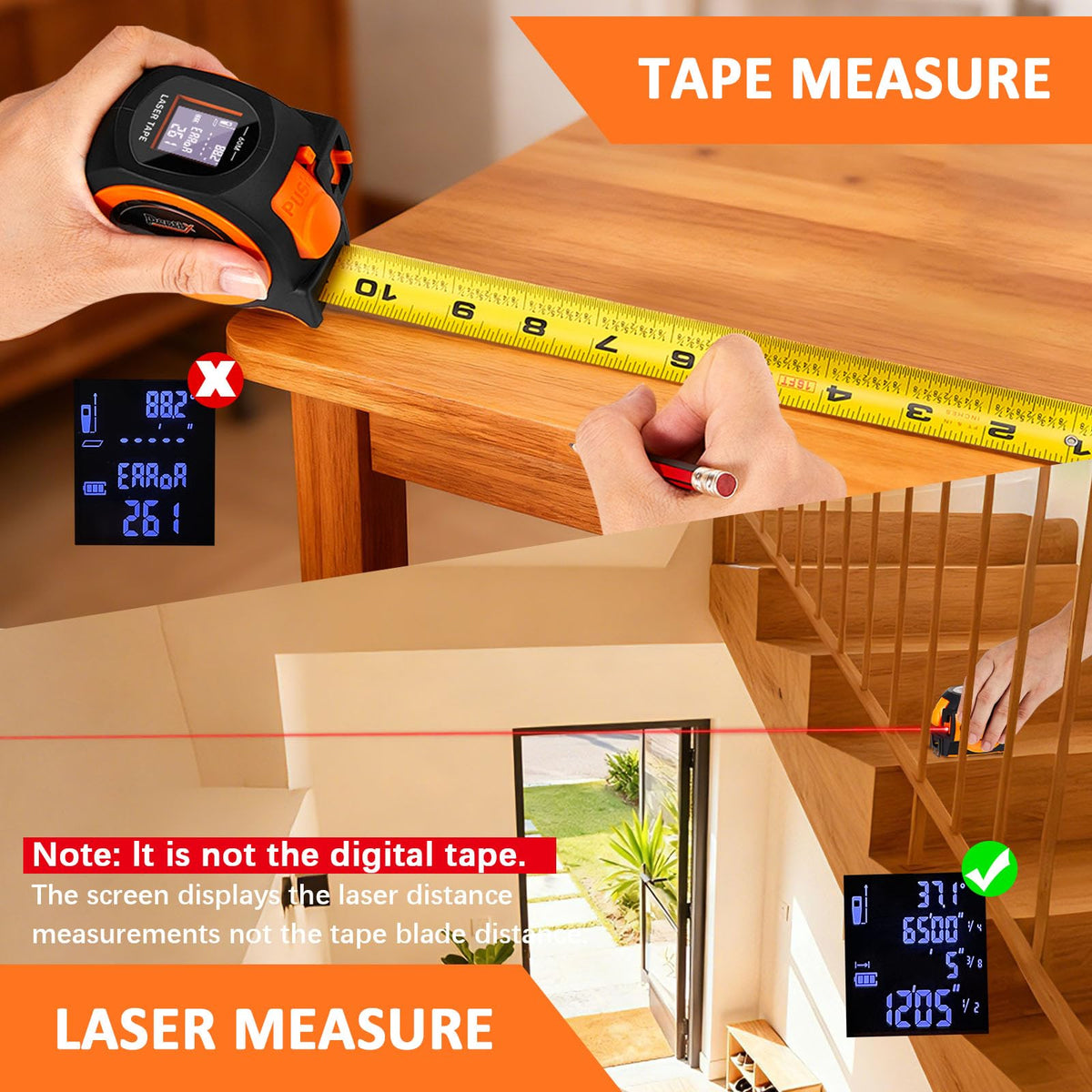 DepthX dual-sided fractional blade with bold numbers for precise layouts.