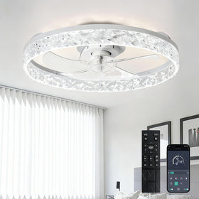 Depuley 20-inch ceiling fan with lights for a quiet, stylish room