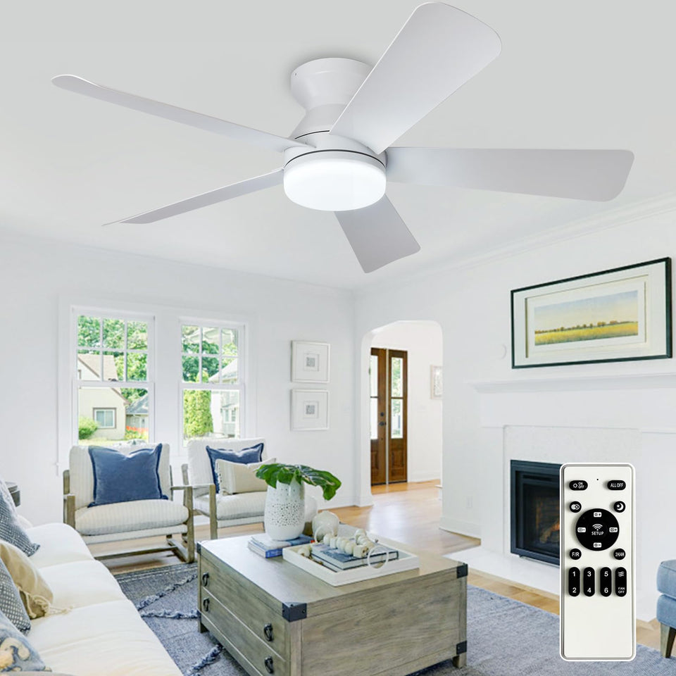 Depuley 42-inch ceiling fan light for indoor-outdoor spaces with broad airflow
