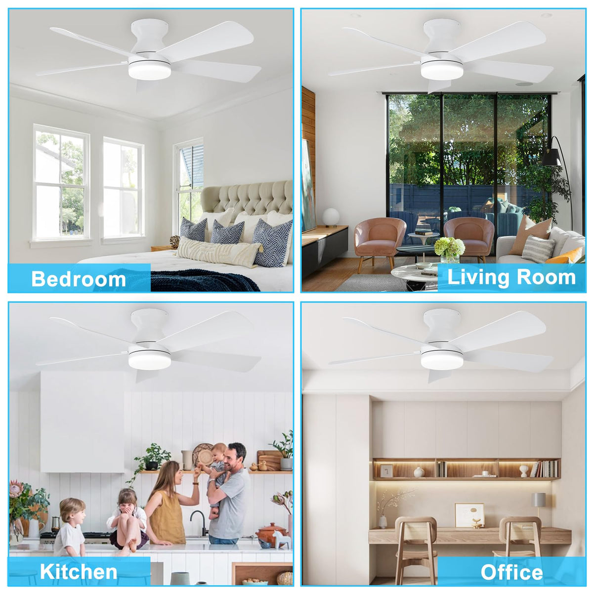 Depuley six-speed wind and timer customize comfort and airflow