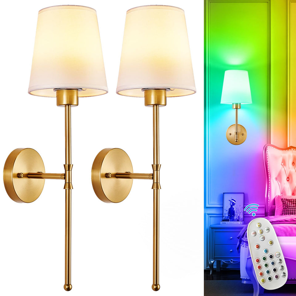 Depuley battery-operated wall sconce set with magnetic bases, offering quick, tool-free installation.