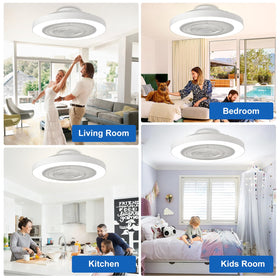 Depuley bladeless ceiling fan with light, remote control for easy operation.