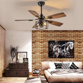 Depuley farmhouse‑modern living room fan blends style with practical airflow.