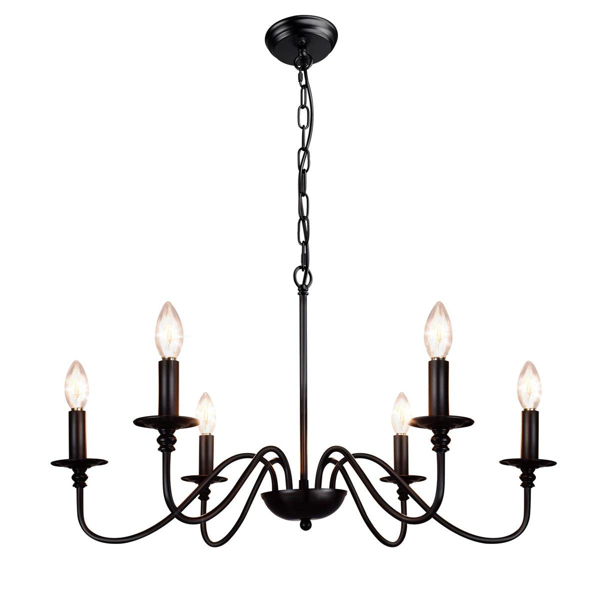 Industrial pendant style adds character and ambient illumination.