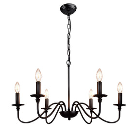 Industrial pendant style adds character and ambient illumination.