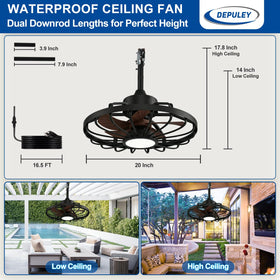Depuley IP44 waterproof rating for outdoor use