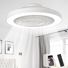 Depuley modern ceiling fan with light provides quiet cooling for bedrooms.