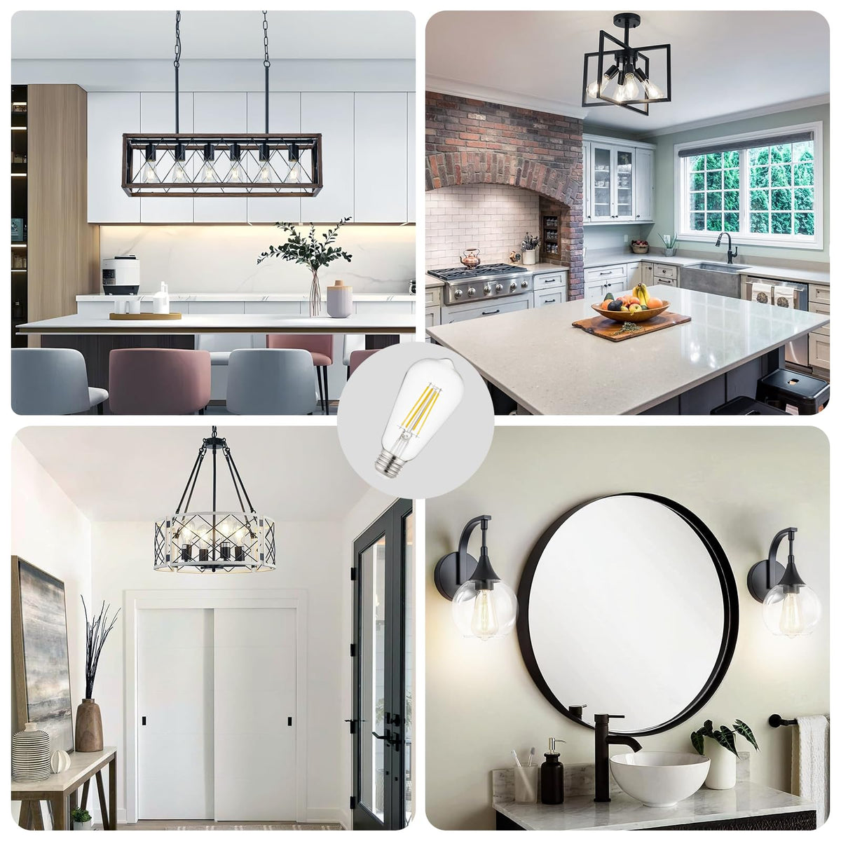 Depuley non-dimmable LED filament bulb for fixed fixtures.
