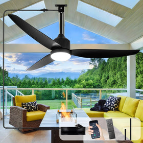 Depuley outdoor ceiling fan light 52-inch gazebos blends style with IP44 weatherproof performance.