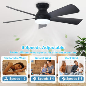 Depuley outdoor-rated ceiling fan suitable for patios and covered spaces with quiet operation.