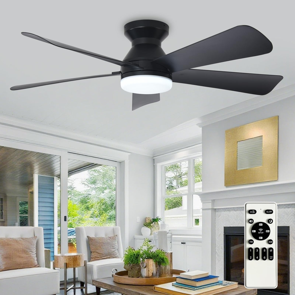 Depuley quiet DC motor delivers steady airflow with low noise.