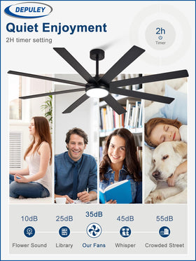 Depuley remote and app control with six speeds for precise cooling.