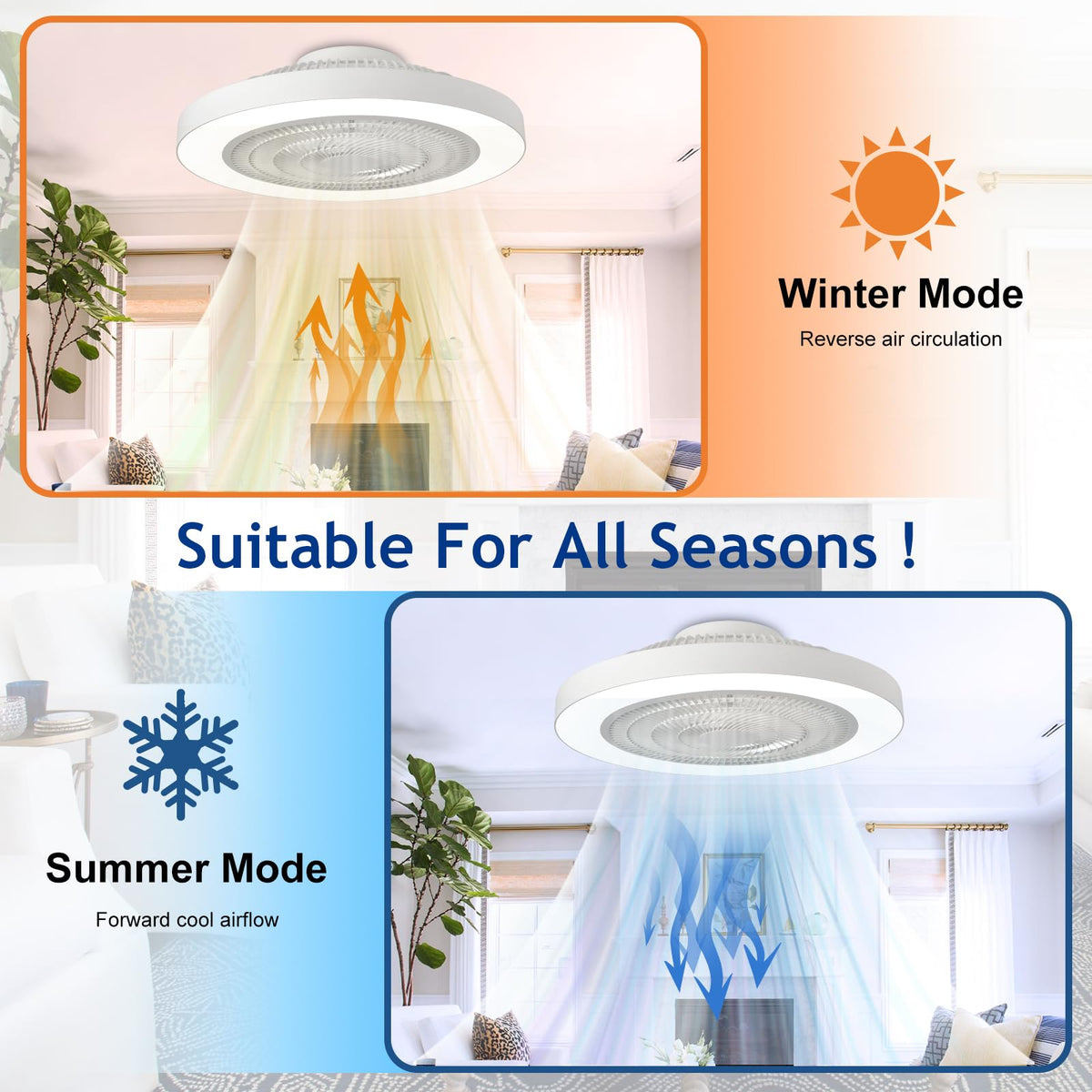 Depuley smart app control enables scheduling and dimming of the LED lighting.