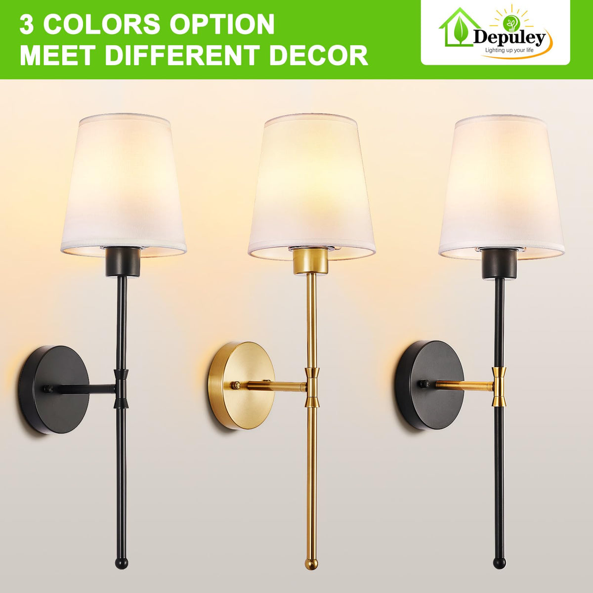 Depuley wall sconce bedroom living room ambiance demonstrates versatile placement