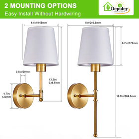 Depuley wall sconce enhances living rooms or bedrooms with modern decor accents