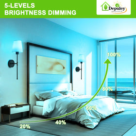 Depuley wall sconce timer memory emphasizes automatic shutoff and saved settings