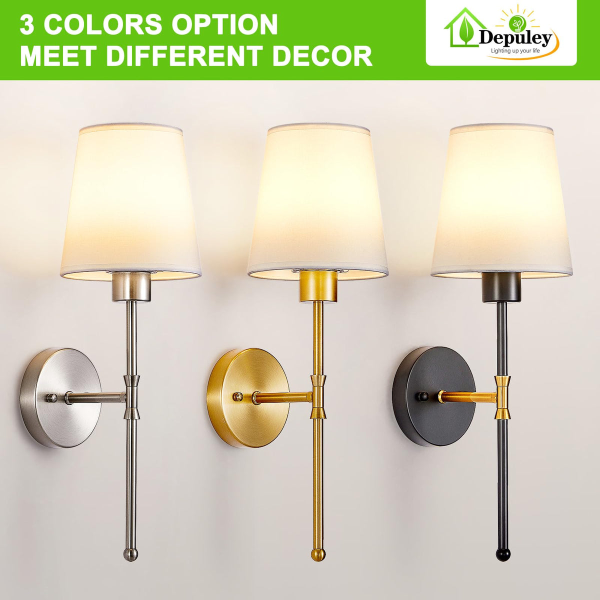 Depuley wall sconce timer memory saves last settings for quick reuse