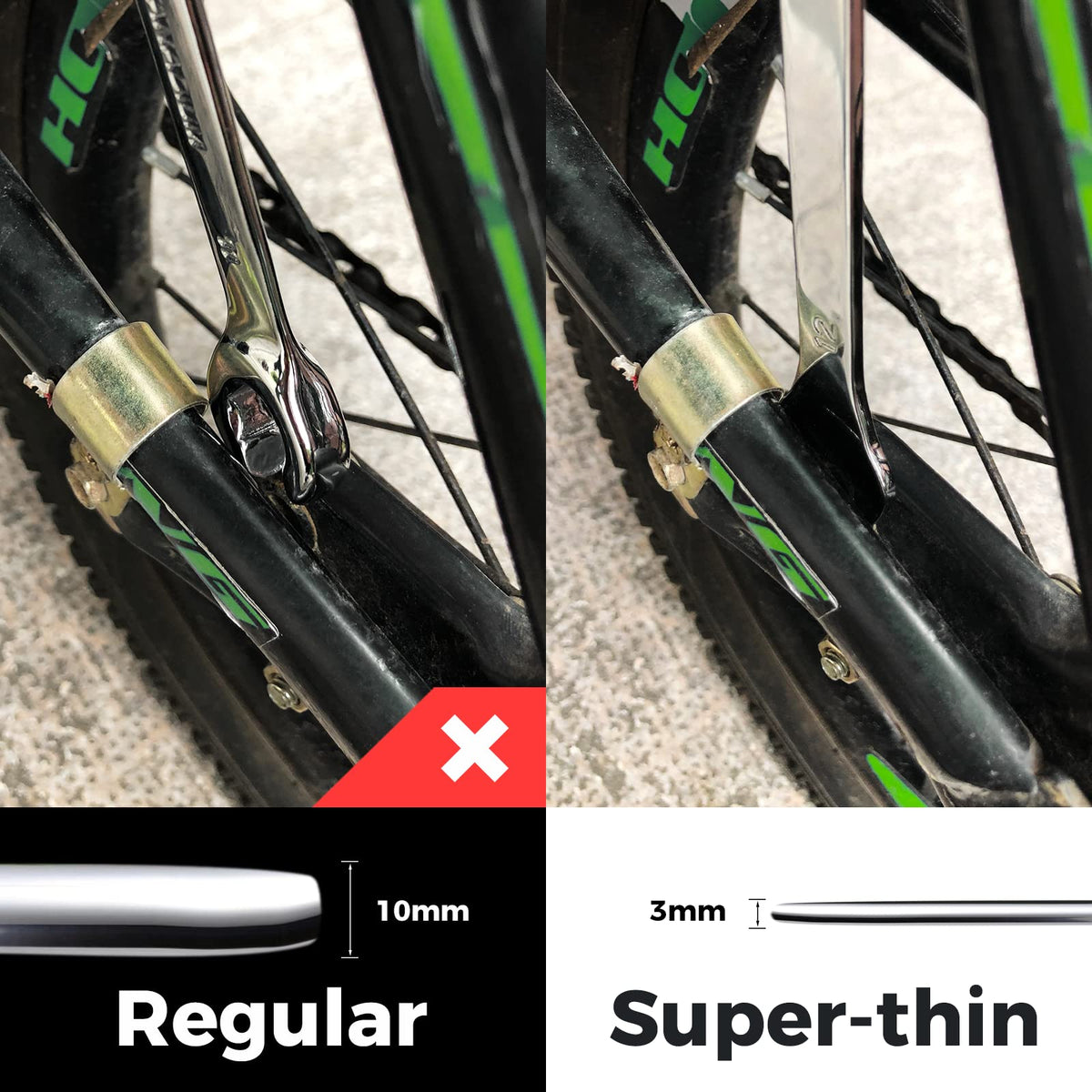 Der Erwachte wrench set reaches bicycle repair tasks with precision.