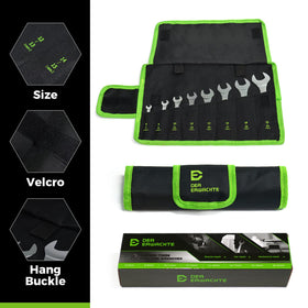 Der Erwachte chrome-plated carbon steel wrenches resist rust and stay durable.