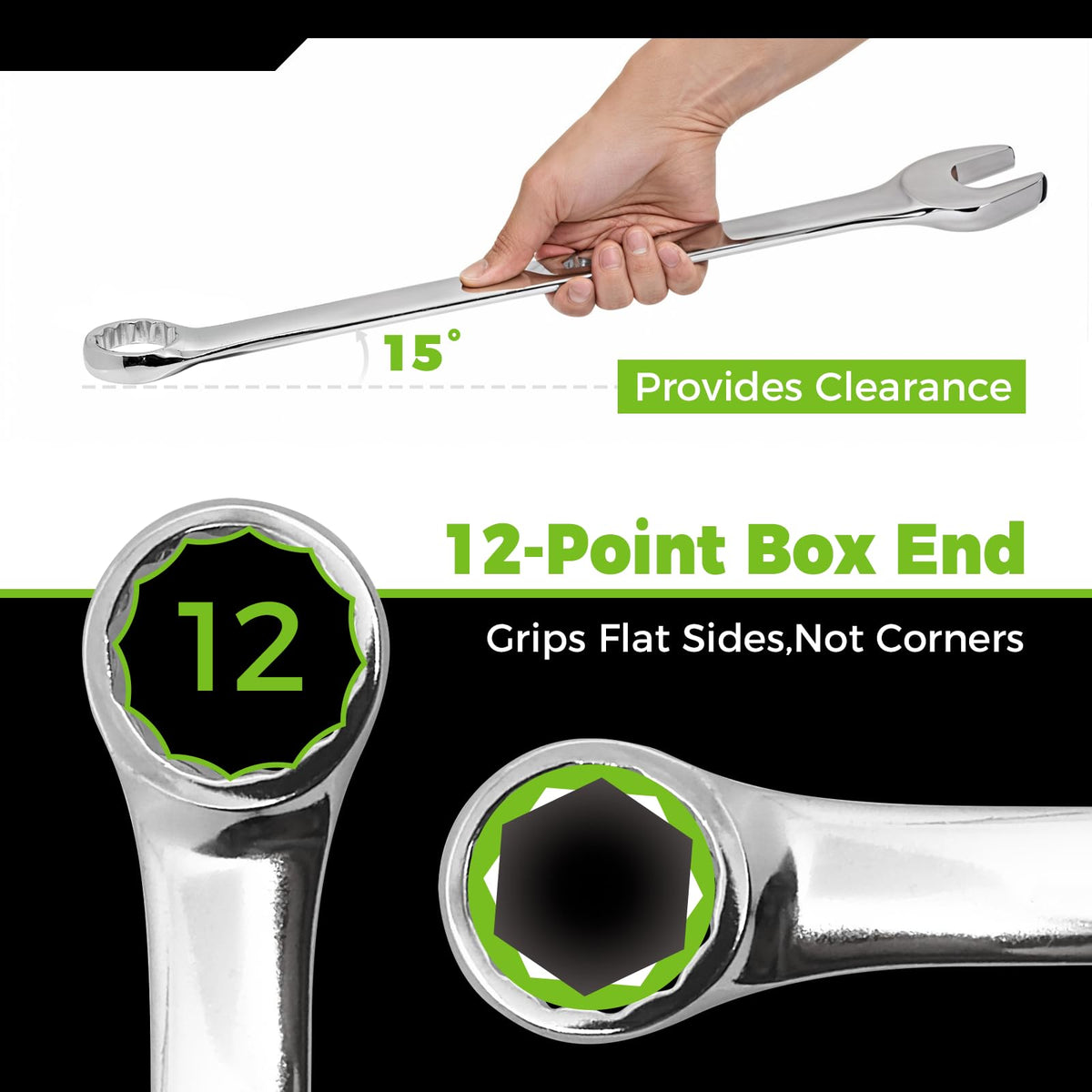 Der Erwachte double-ended wrenches with open and box ends for tight spaces