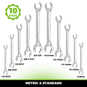 Der Erwachte flare-nut wrench set with a precise 6-point box end for secure fittings.