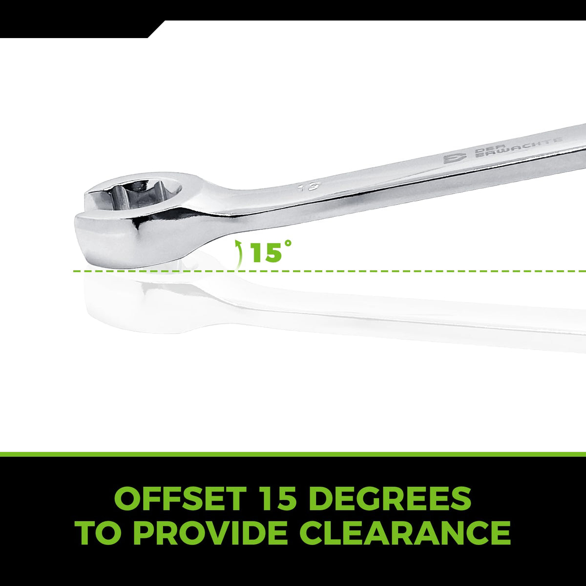 Der Erwachte organized pouch with bright-green trim keeps wrenches visible and ready.