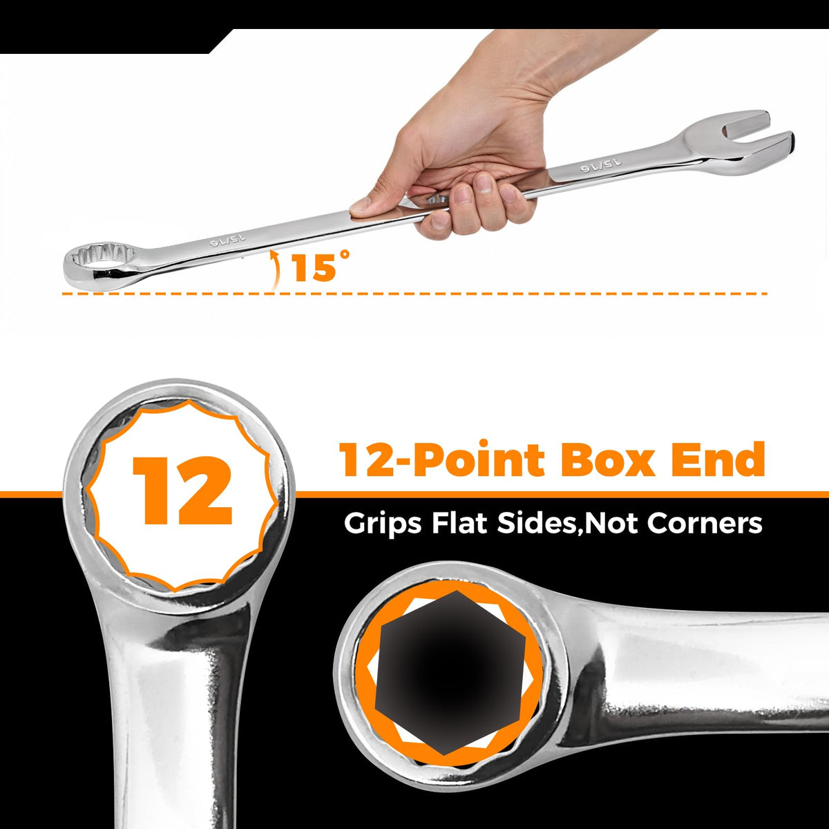 Der Erwachte 1 inch wrench with high-polish finish for easy cleanup.
