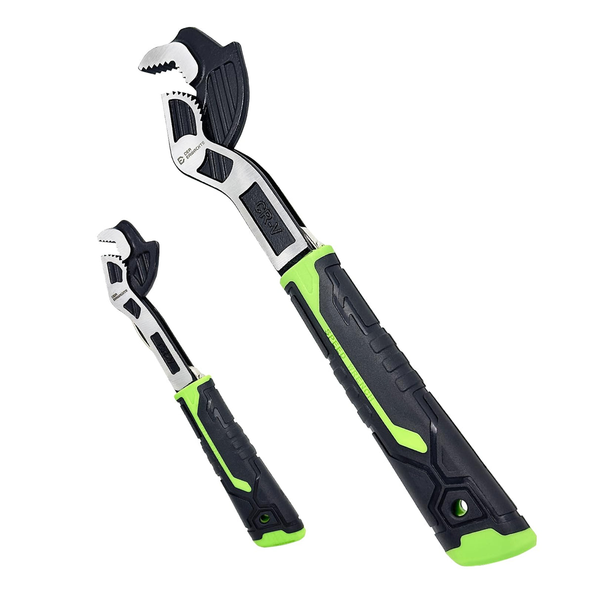 Der Erwachte pipe wrench set with fast self-adjusting jaws for pipes