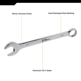 Der Erwachte SAE and metric sizes chart with wrenches for versatile projects