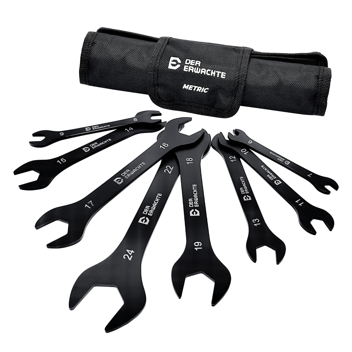 Der Erwachte super-thin open-end wrench set shows 6–24 mm range for versatile access