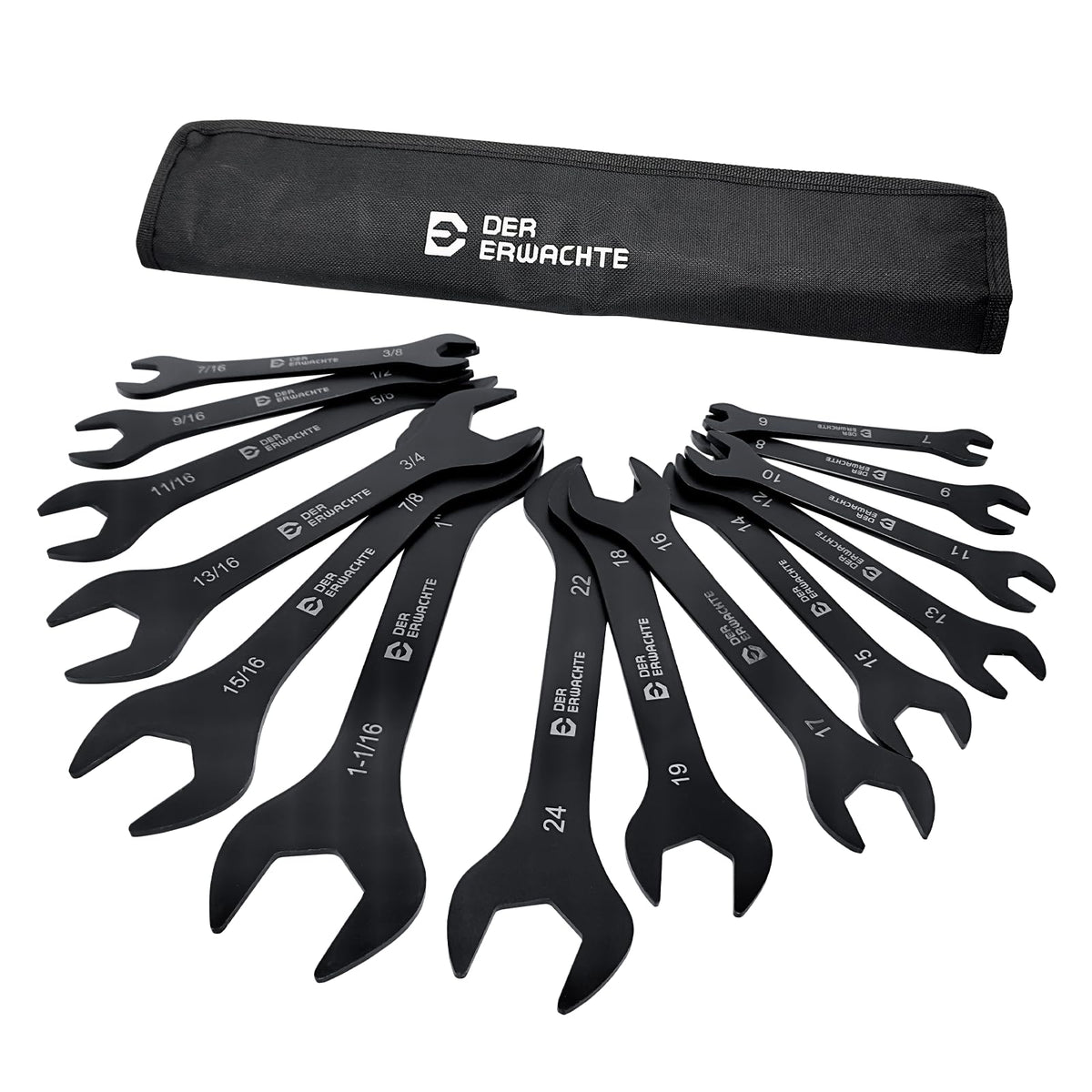 Der Erwachte ultra-slim open-end wrenches collection for versatile repairs