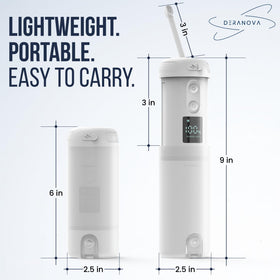 DeraNova ideal for travel and outdoor cleanup after camping or long work days.