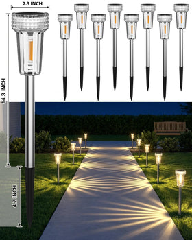 DERAYSION 2700K warm white LEDs offer cozy, welcoming pathway lighting.