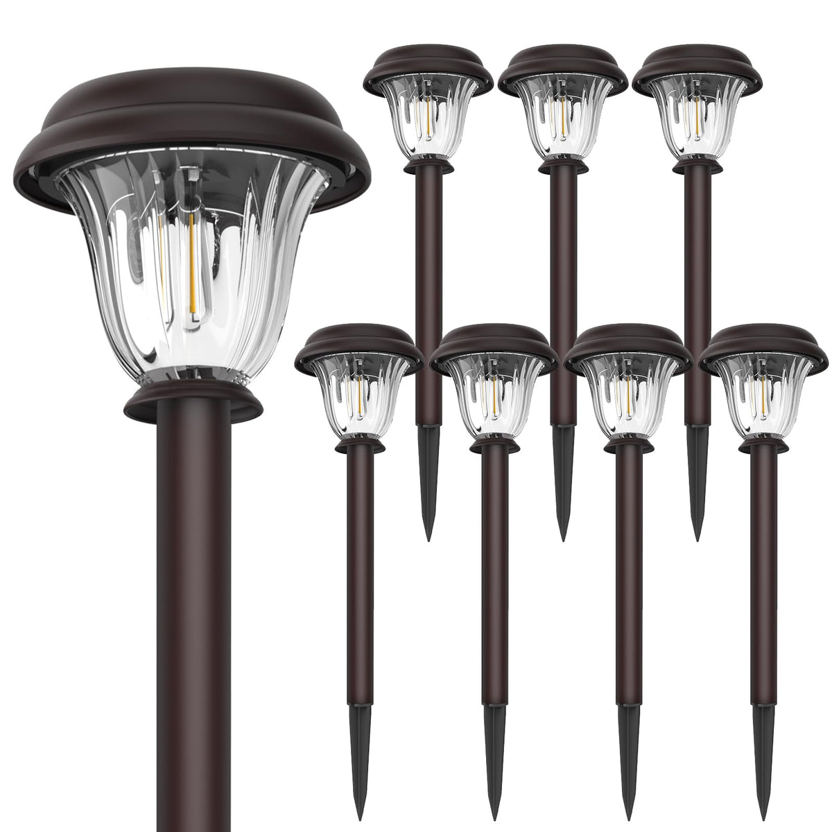 DERAYSION driveway and yard solar light for landscape illumination