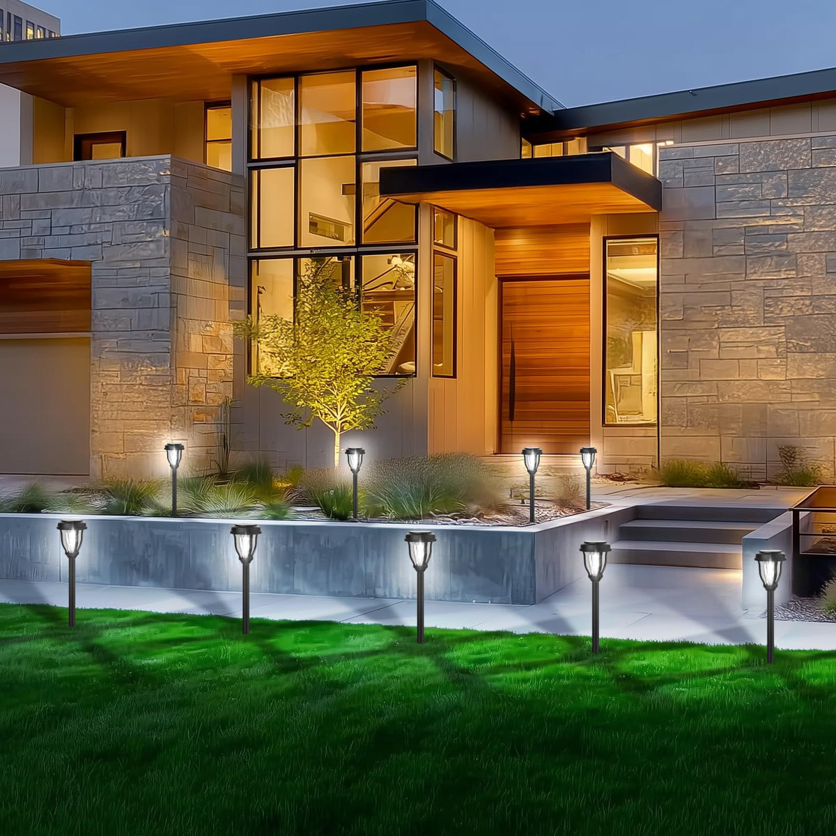 DERAYSION easy-installation solar lights require no wiring or electricity