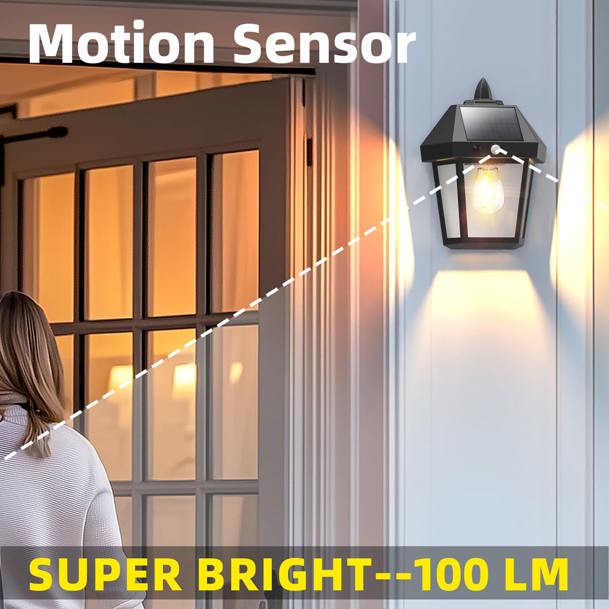 DERAYSION outdoor light shown with easy installation and mounting hardware.