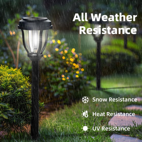 DERAYSION pathway lights with auto on/off for hands-free garden lighting