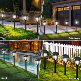 DERAYSION solar garden decor brightening patios, yards, and walkways