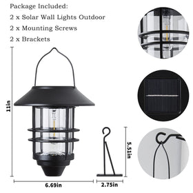 DERAYSION two-pack lights brighten fences, porches, and yards for evening gatherings