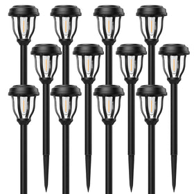 DERAYSION solar lights for outdoor pathway illumination enhancing nighttime safety