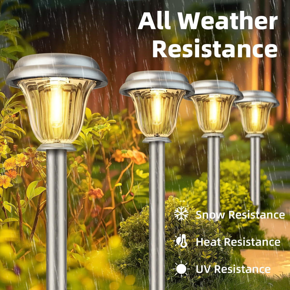 DERAYSION yard patio lighting adds warm ambiance for evenings outdoors.