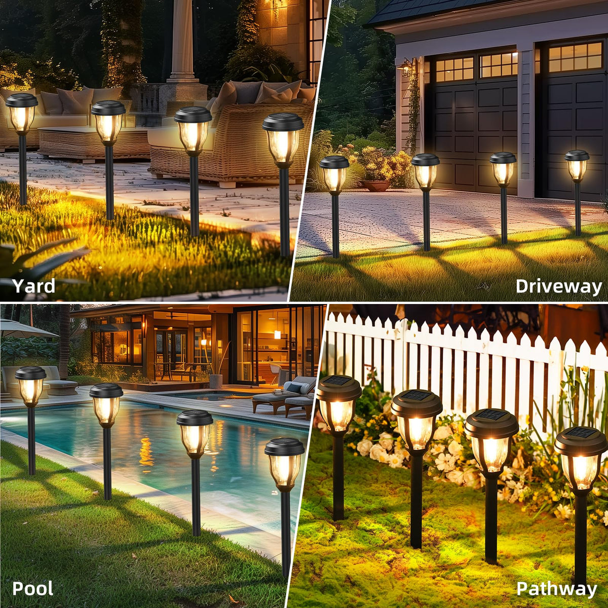 DERAYSION weatherproof outdoor light housing withstands wind, rain, and sun for lasting decor.