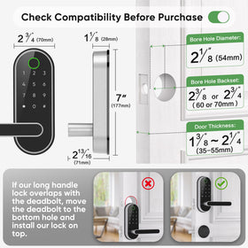 Easy screwdriver installation of Dermum lock on a standard door.