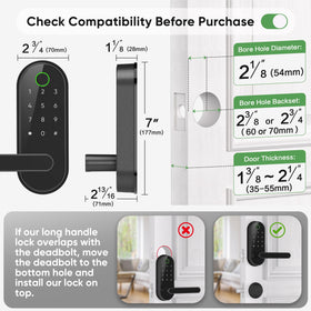 Dermum easy screwdriver installation suitable for many door types.