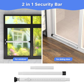 DEROFIT 2-pack security bars ready for windows and patio doors for added safety.